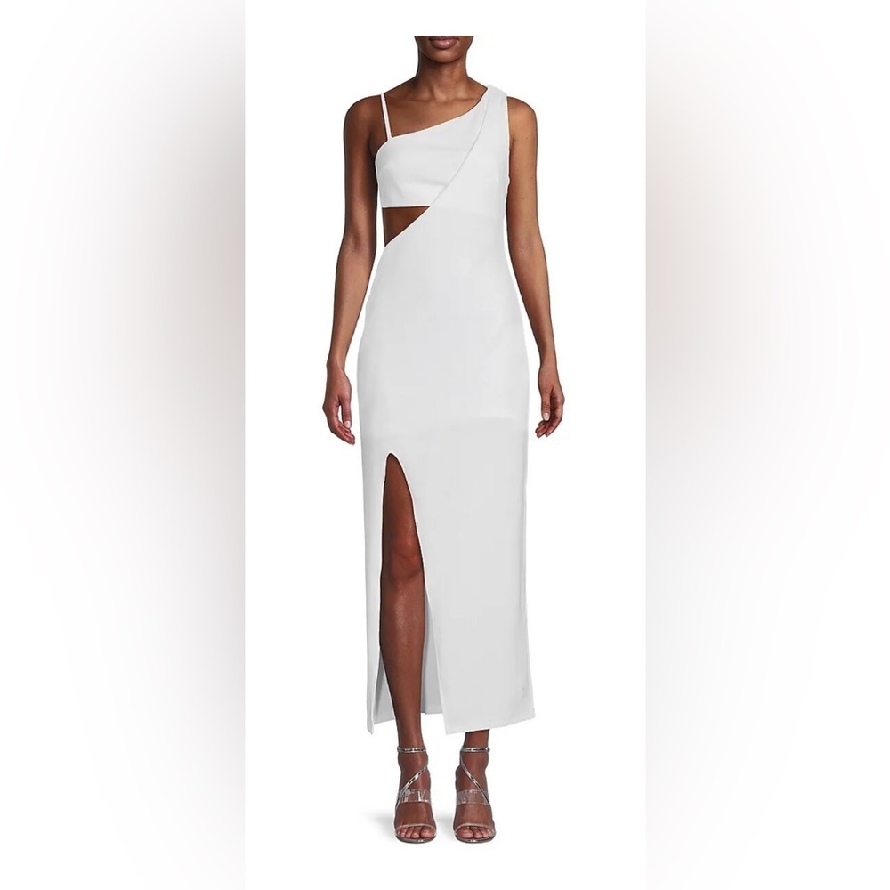 RACHEL Rachel Roy Women's Cutout One Shoulder Maxi Gown - Eggshell - Size XXL